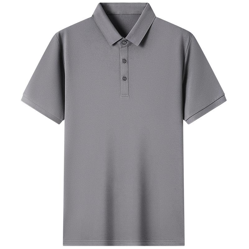Tシャツ メンズ 男性用 紳士 桑蚕? シルク混紡 薄手 ビジネス 半袖 ポロシャツ 無地 通気性 吸湿速乾性