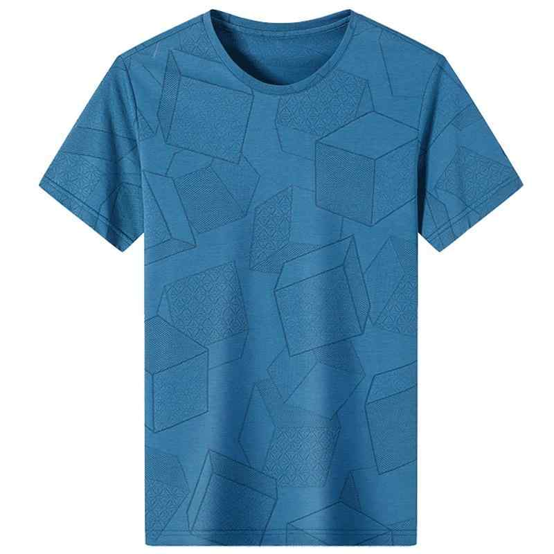 Tシャツ メンズ 男性用 モダール 提花 半袖 薄手 ラウンドネック リラックスフィット カジュアル スタイル 普段使い 春夏 パープル系 ブルー系