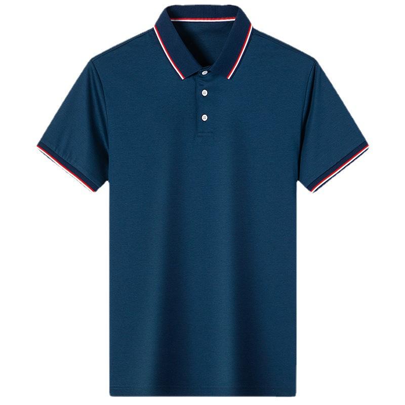 Tシャツ メンズ 半袖 ポロシャツ 接触冷感 吸湿速乾 恒源祥 シルクコットン トップス カットソー 薄手 ビジネス カジュアル 無地 春夏