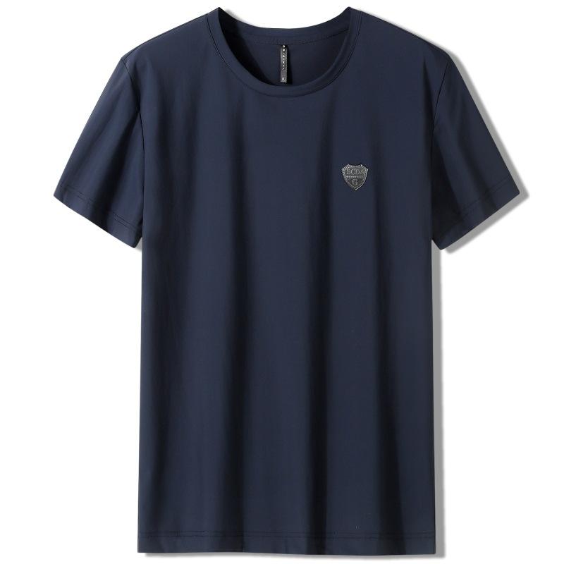 Tシャツ 男性用 高機能 接触冷感 吸湿速乾 ストレッチ 薄手 ラウンドネック トップス 普段使い ルームウェア 部屋着 夏