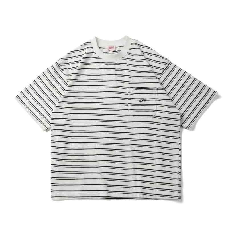 Tシャツ メンズ 半袖 ボーダー柄 カットソー ラウンドネック 接触冷感 涼しい 普段使い 部屋着 トップス