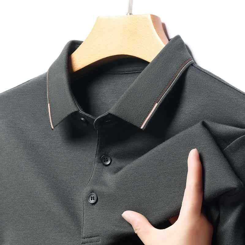 Tシャツ メンズ 男性用 ウール混紡 無地 襟付き 長袖 ゆったり 普段使い ビジネス カジュアル 春秋 薄手 伸縮性 通気性 耐摩耗性 吸湿速乾 グリーン系 グレー系