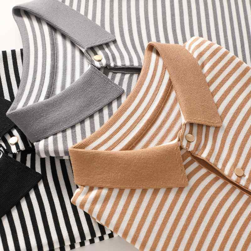 Tシャツ メンズ 半袖 襟付き ストライプ トップス 桑蚕糸 シルク ニット 薄手 ビジネス カジュアル 普段使い 通勤 男性用 キャメル系 ブラック系 グレー系 春夏