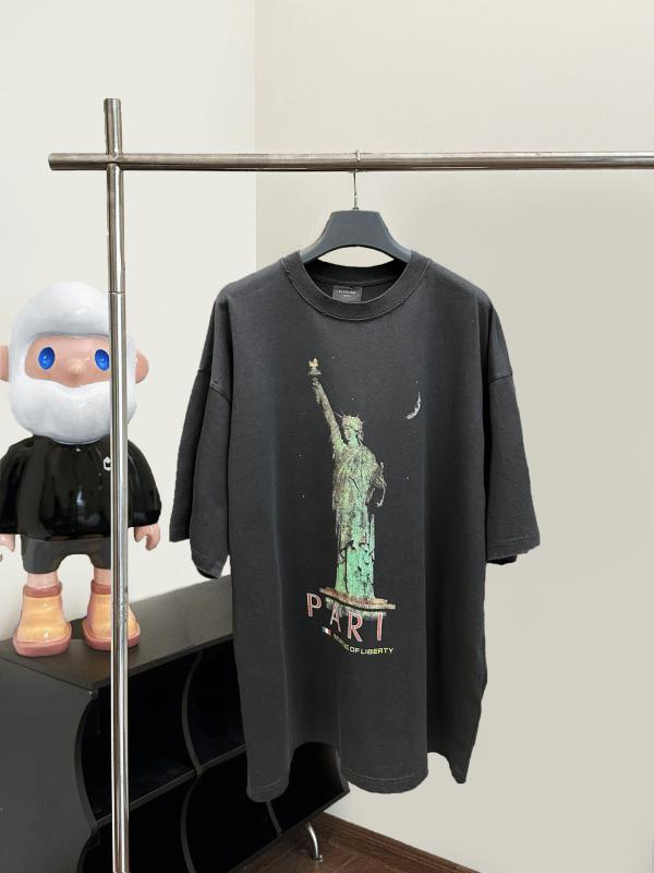 Tシャツ 男性用 半袖 コットン ゆったり トップス カットソー ストリート カジュアル 白 黒