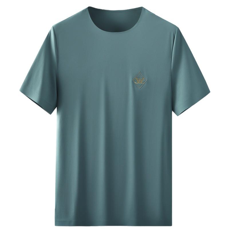 Tシャツ 男性用 薄手 速乾 スポーツウェア トレーニングウェア 接触冷感 伸縮性 ランニング ジョギング 普段使い 部屋着 春夏 ポリエステル ナイロン 黒 ブラック グリーン 緑