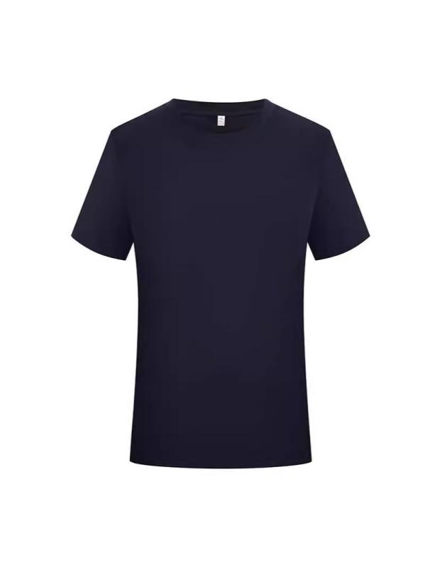 Tシャツ 男性用 高密度 抗シワ クルーネック ゴルフ トップス 刺繍 ワンポイントロゴ 吸湿速乾 接触冷感 カジュアル スタイル 春