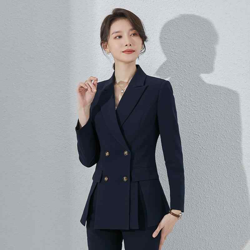 レディース スーツ 韓国 ファッション 婦人服 ポリエステル ビジネス オフィス フォーマル セットアップ ジャケット パンツ スカート ブラック 黒 ブラウン 茶色 ネイビー 紺色 S M L XL XXL 3XL 4XL