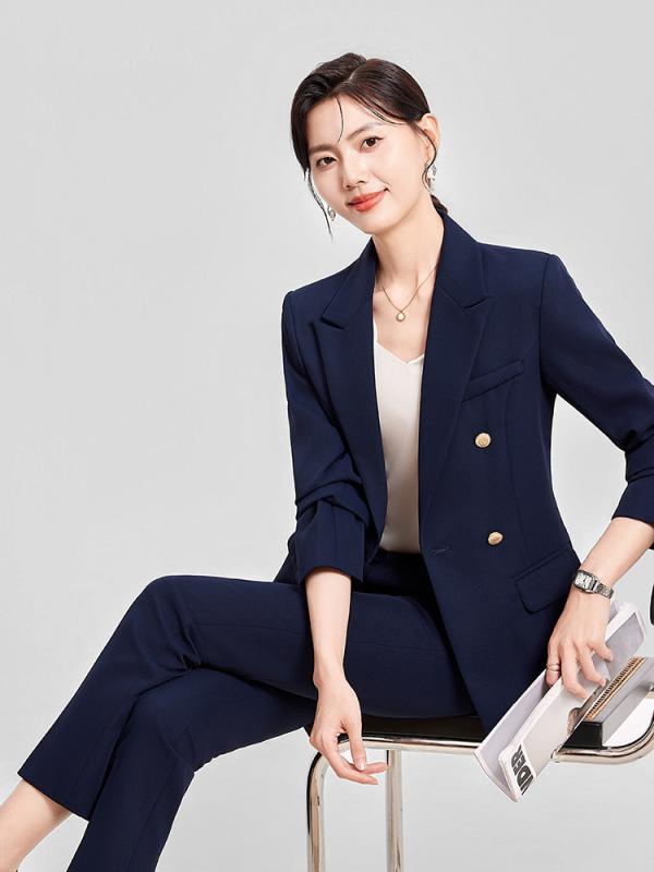 スーツ レディース ビジネス 秋冬 テーラードジャケット パンツ セットアップ オフィス 面接 事務服 フォーマル 通勤 きれいめ 細見え 紺 黒