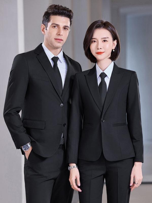スーツ レディース メンズ ブラック ネイビー 男性用 女性用 長袖 事務服 制服 フォーマル ビジネス オフィス ホテル 結婚式 面接 卒業式 入学式 ポリエステル素材