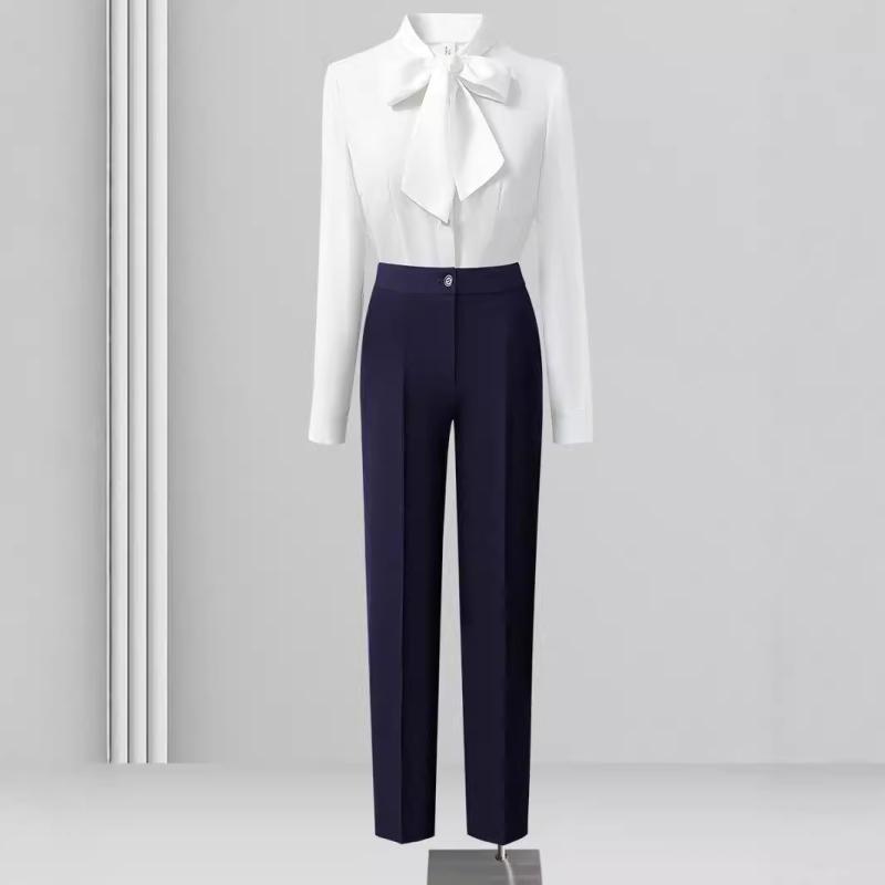 スーツ レディース 秋冬 長袖 事務服 制服 フォーマル 女性用 OL 仕事着 オフィス ビジネス ホテル 受付 エステ サロン 黒 紺 ポリエステル 上下セット スカート パンツ