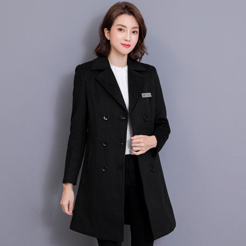 コート レディース メンズ ウール 仕事着 アウター フロント 受付 制服 厚手 ブラック 黒 紺 ネイビー 男性用2