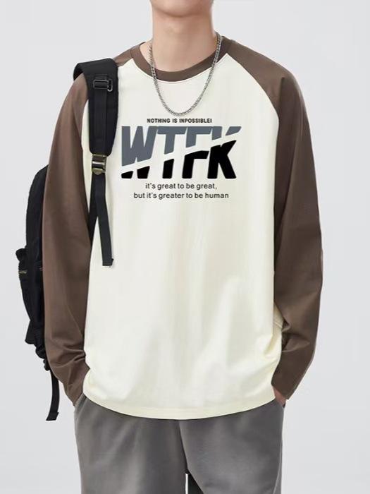 Tシャツ メンズ 男性用 長袖 丸首 コットン100% インナーシャツ カジュアルスタイル トップス カットソー 春秋 薄手 部屋着2