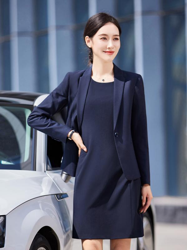 背広 レディース 商行為 烏兎 成人女性用 事務服 テーラードジャケット スコート フォーマル 執務室 通い 就活 面談 ポリエステル 紺 黒 薄墨色2