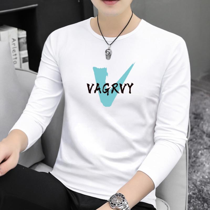 Tシャツ メンズ 男性用 長袖 トップス スリムフィット クルーネック カットソー インナーシャツ コットン 通気
