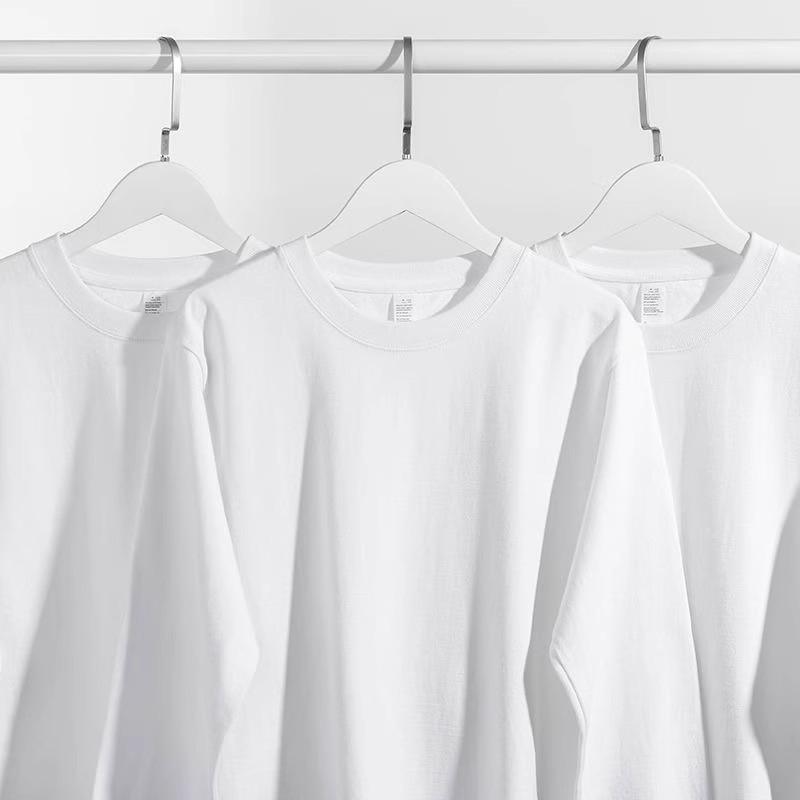 Tシャツ メンズ 男性用 長袖 コットン 無地 ゆったり ラウンドネック トップス カットソー 普段使い 白 灰色 黒 春秋