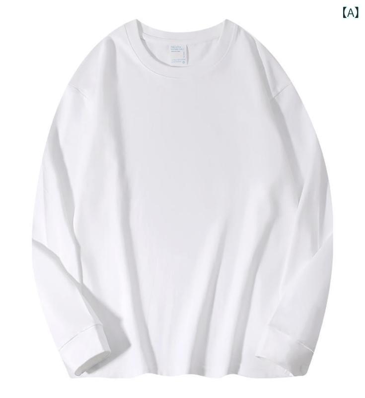 Tシャツ メンズ 男性用 長袖 厚手 コットン 無地 ラウンドネック 300g ビッグシルエット ゆったり ルーズ あったか 暖かい 秋冬 白 紺 黒 赤 グレー ベージュ カジュアル 4,072円