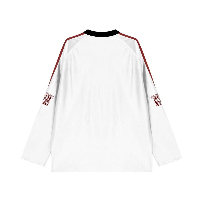 Tシャツ メンズ 男性用 ストリート アメカジ ベースボールシャツ トレーニングウェア スポーツウェア 吸湿速乾 プリント 長袖Tシャツ カットソー ドロップショルダー ゆったりサイズ コットン混紡 春夏