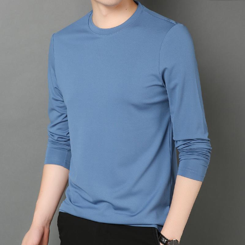 Tシャツ メンズ 男性用 長袖 丸首 モダール カットソー 秋冬 接触冷感 インナー