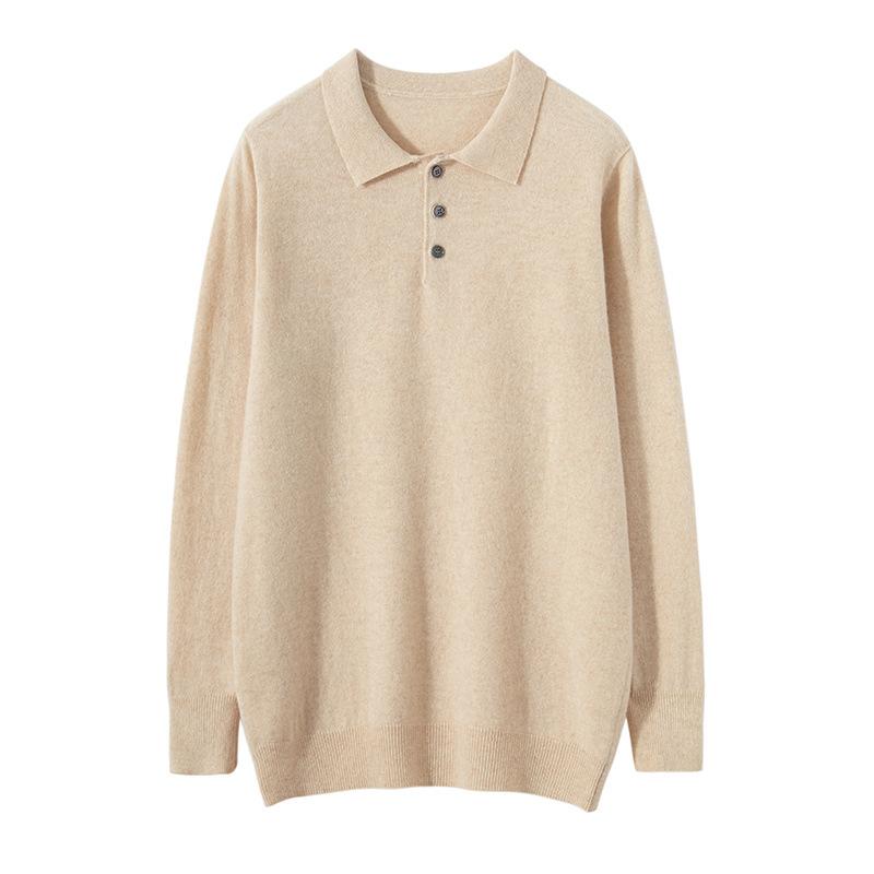 セーター メンズ 男性用 POLOシャツ風 ウール100% ニット カットソー ビジネス 普段使い 長袖 プルオーバー 厚手 トップス 本青色 本紫色 軍?色 云中灰 藏藍色 春秋