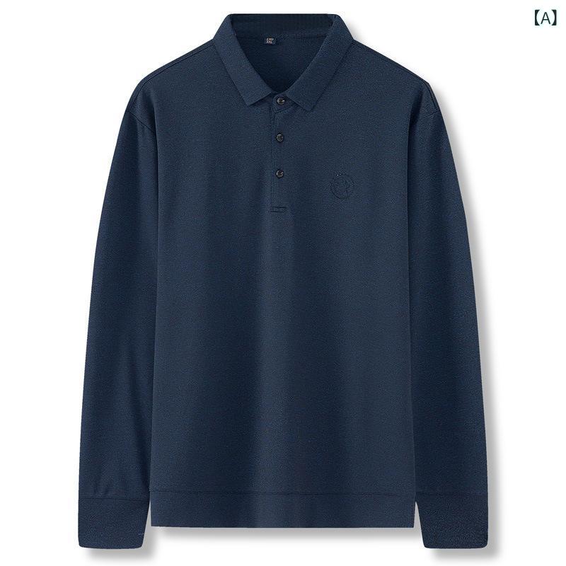 Tシャツ 男性用 大きいサイズ 長袖 ポロシャツ 形態安定 ビッグシルエット 3L 4L 5L 6L 7L 8L ブルー グリーン レッド2