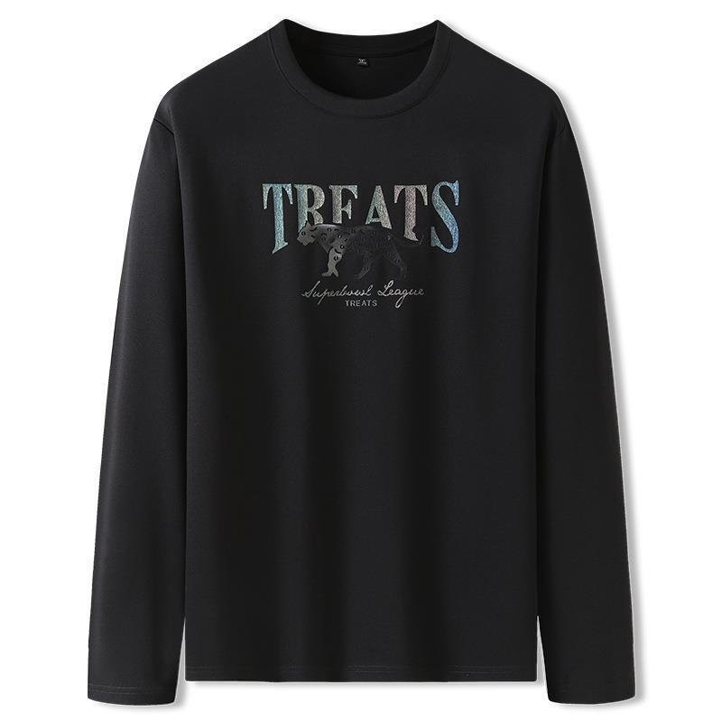 Tシャツ 男性用 長袖 大きいサイズ ゆるT 花柄 再生繊維 丸首 カットソー 大? 春秋 薄手