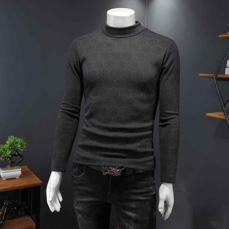 Tシャツ メンズ 男性用 裏起毛 トップス 長袖 ハイネック スリムフィット カットソー あったかインナー カジュアル 普段使い 秋冬