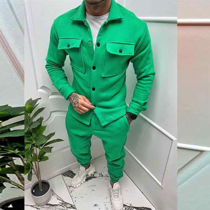 メンズ セットアップ ジャケット パンツ 男性用 紳士服 上下セット 長袖 ジャージ トップス ボトムス 部屋着 普段使い 伸縮性 ポリエステル ブルー系