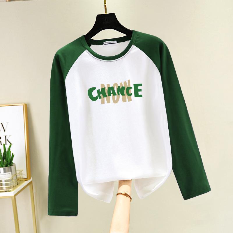 Tシャツ レディース 大きいサイズ 綿 長袖 秋 トップス ゆったり 100kg 体型カバー 着痩せ ロゴ プリント ラウンドネック カジュアル カットソー M L XL 2XL 3XL 4XL