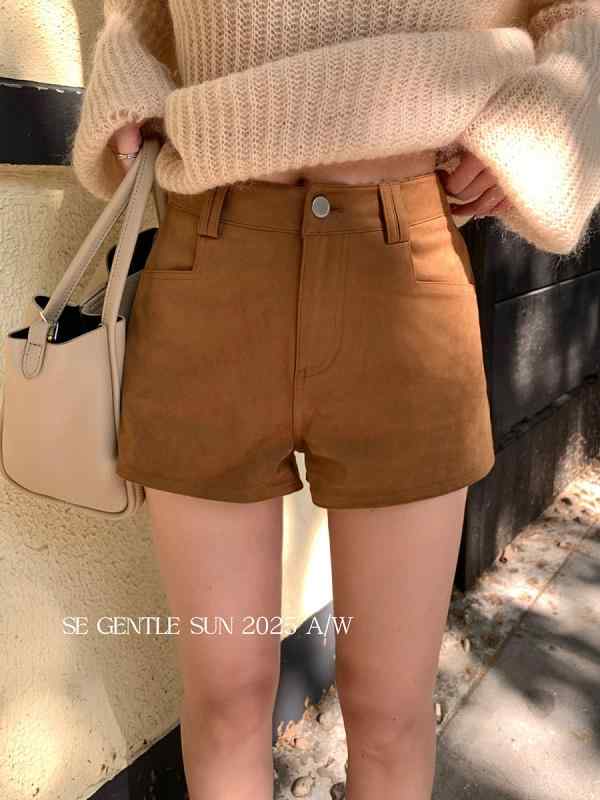 パンツ レディース 高腰 ワイドパンツ ポリエステル 伸縮性なし 韓国風 カジュアル 普段使い 通勤 婦人服 茶色 ブラウン系 ベージュ系2