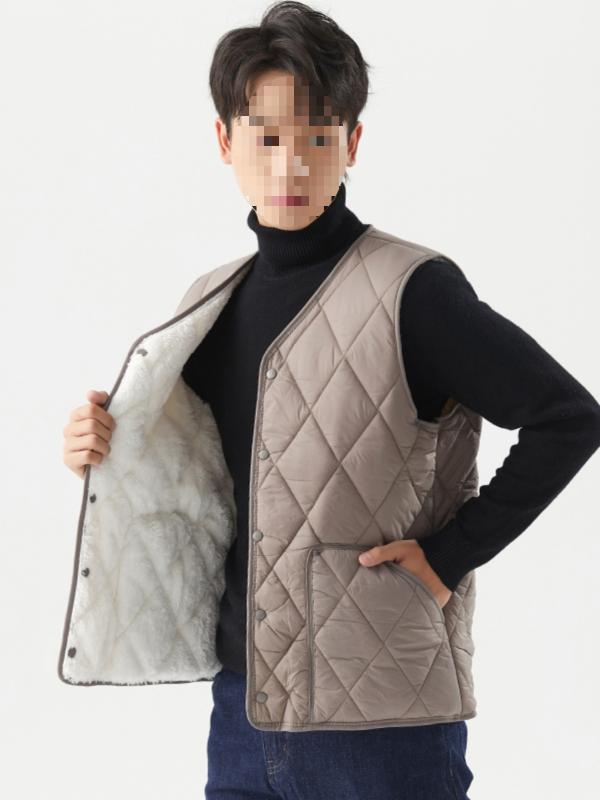ベスト 男性用 中綿ベスト 秋冬 あったか 防寒 スリム 裏起毛 厚手 ノースリーブ ジャケット シニア 薄手 インナー アウター コーデュロイ 無地 黒 ブラック グレー ネイビー ベージュ 大きいサイズ