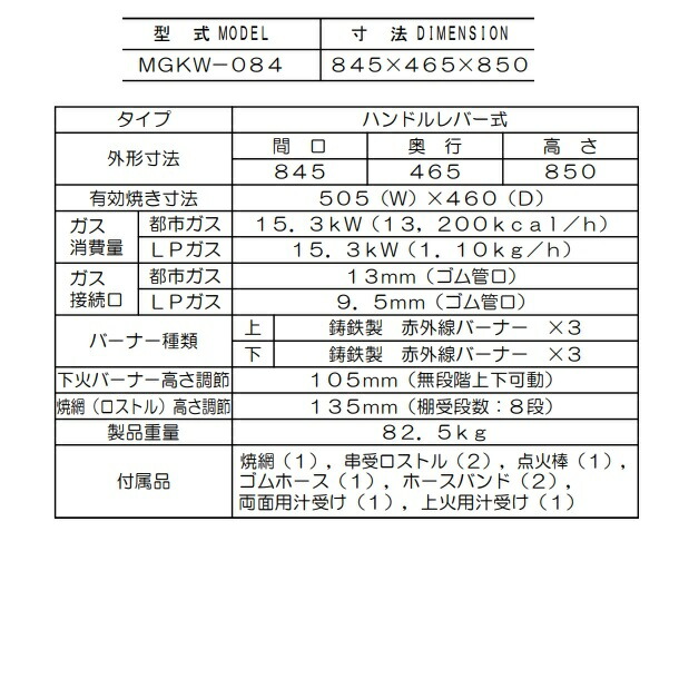 大切な MGKW-084 マルゼン 両面式焼物器 《スピードグリラー