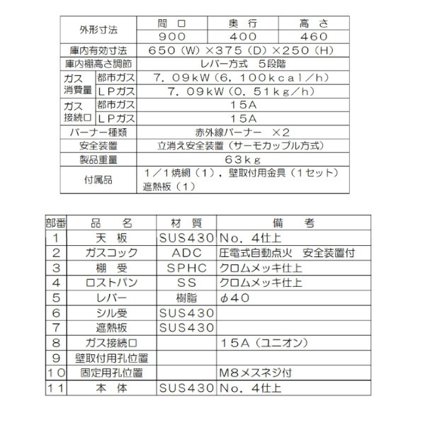 RSM-094 マルゼン サラマンダー クリーブランド 業務用厨房機器・用品