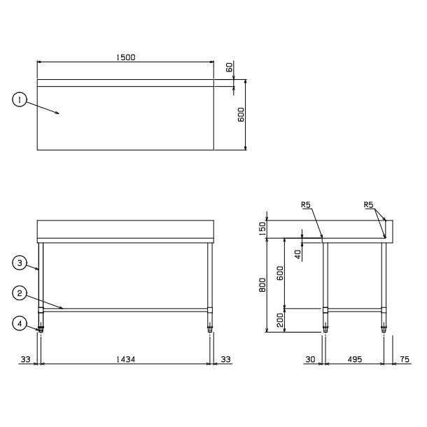 新色追加して再販 BWX-T126 SUS304 マルゼン 作業台三方枠 BGあり