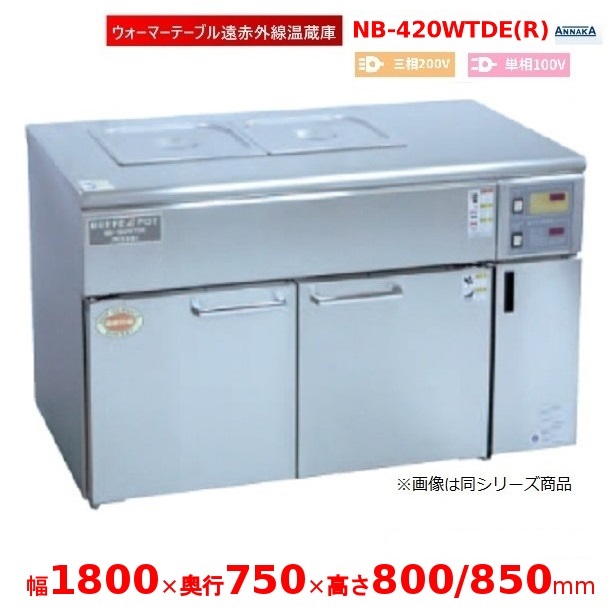 ウォーマーテーブル遠赤外線温蔵庫 NB-420WTDE(R) コントロールボックス 右 アンナカ(ニッセイ) 温蔵庫 遠赤外線 クリーブランド