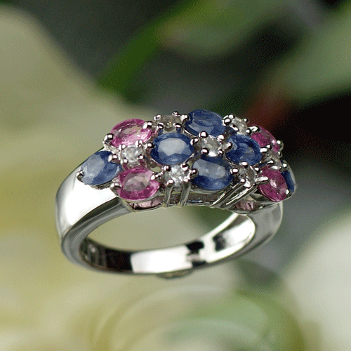 楽天市場】指輪 /ブラックサファイア&ダイヤモンド リング / K10YG