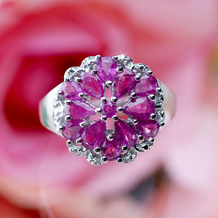 指輪 レディース リング レディース ルビー カクテルリング ピンク プレゼント 誕生日プレゼント 女友達 ギフト 結婚結婚 記念日 妻 【ルビー Ruby】【優宅】 【P】|ジュエリー工房 クレメンティア