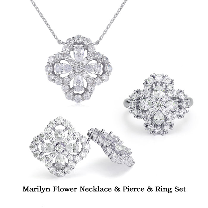 ネックレス レディース 送料無料 ネックレス マリリン 花 ネックレス ピアス 円環 揃え金鉄アレルギー反応対応 配物 降誕日日プレゼント 目掛友人 戴き物 恋人 実母の日 プレゼント 縁づく祝する日 プレゼント 切り妻搏風 ギフト 佳 Newbyresnursery Com