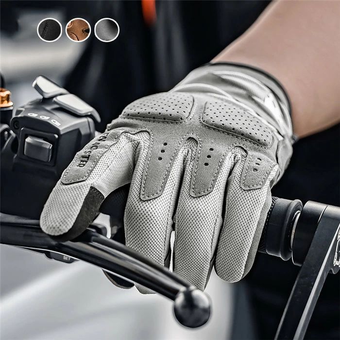 【クーポンで10％オフ】バイクグローブ オートバイグローブ 革 pu 通気 防風 タッチパネル対応 自転車 バイク 手袋 手ぶくろ スマホ対応 全指 プロテクター 滑り止め 通気 ツーリング 春 夏 秋 メンズ 男性 登山 散歩 釣り スキー 耐久性 かっこいい
