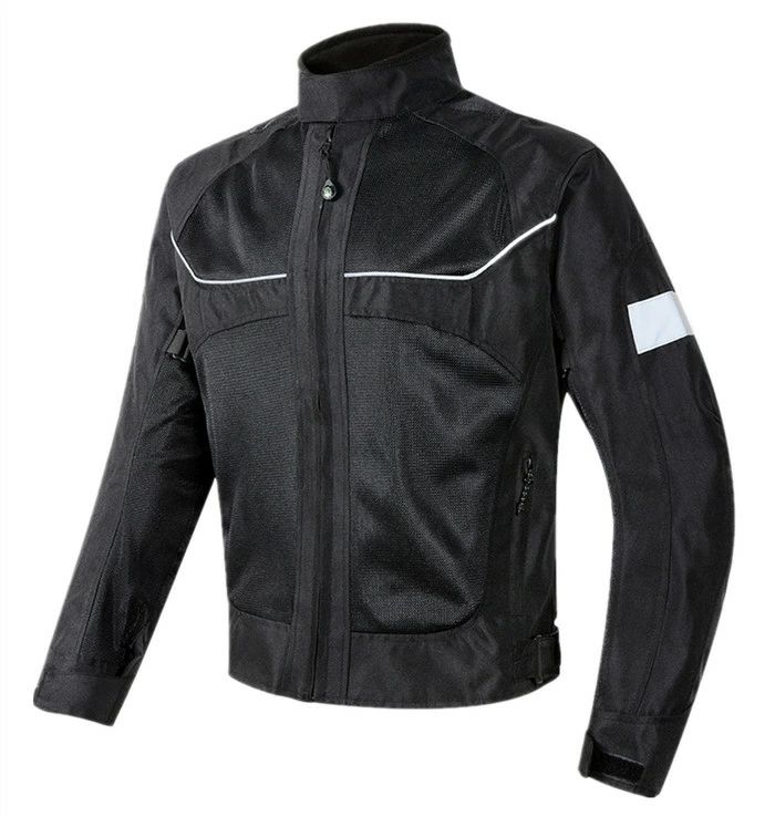 【クーポンで10％オフ】バイクジャケット メッシュ 通気 速乾 ライダージャケット レーシング ツーリング プロテクター付き パッド付き スキニー 自転車ウェア 長袖 バイクウエア 反射材 練習着 春 夏 秋 無地 防風 通気 コート 四季兼用 スポーツジャケット