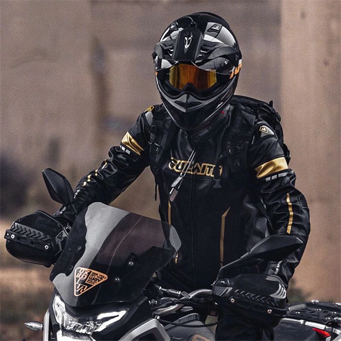 【クーポンで10%オフ】バイクウエア バイクジャケット レザー ライダージャケット メンズウェア アウター 暖かい スリム レーシング ツーリング インナー付き プロテクター付き 保護 スキニー 自転車ウェア 長袖 防風 防寒 メッシュ 春 夏 秋 冬