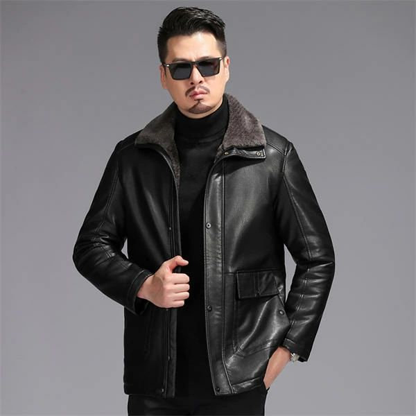 【クーポンで10％オフ】メンズ ジャケット 裏起毛ジャケット アウター 革ジャン 羊革 アウター 冬服 秋冬 本革 ラムレザー 暖かい レザージャケット 大きいサイズ 防寒対策 男性 裏ボア ショート 上着 保温 メンズ 紳士 ブルゾン バイクジャケット 父の日 プレゼント