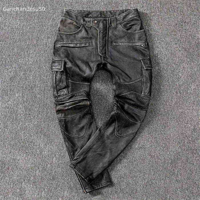 牛革レザーパンツ 新品 メンズパンツ 革パンツ バイクパンツ 本革 無地 カッコイイ 大きサイズ スキニーパンツ ロングパンツ バイク用 レザーパンツ 送料無料 父の日｜クレオパトラセレクト 25,097円