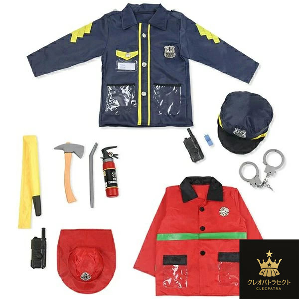 楽天市場】消防服 コスチューム 4点セット 濃紺 上下セット 手袋 左右