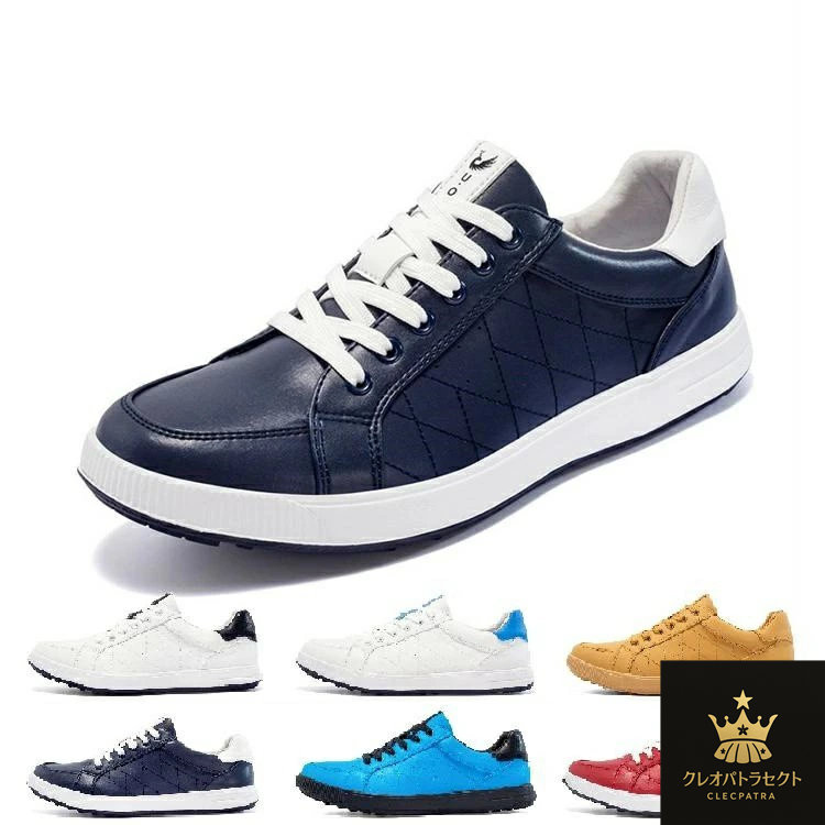 楽天市場】ゴルフシューズ メンズ スパイクレス スニーカー 黒 白