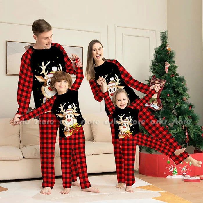 楽天市場】クリスマス パジャマ 親子ペア ルームウェア 長袖シャツ