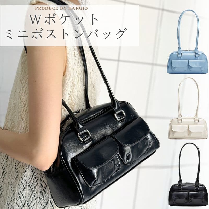 希少　ボストンバッグ＆ブローチ全種セット❤︎ 楽天市場】ボストンバッグ ダブルポケット 合皮 ショルダー Coboca+