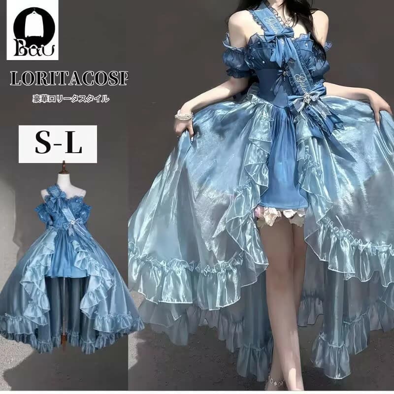 ロリータ ロリィタ ワンピース 花柄 ロリィタファッション 豪華 クラシカル ゴシック 大人 ふわふわ レース レディース ハロウイン 仮装 コスプレ 本格 お姫様 甘ロリータ ドレス ワンピース メイド かわいい コスプレ お姫様 イベント cosplay 舞台衣装 定番 学園祭|クレオパトラセレクト