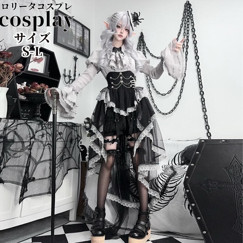 ロリータ ロリィタ ワンピース柄物 ロリータファッション ロリィタファッション 半袖 クラシカル ゴシック 大人 ふわふわ レース レディース ハロウイン 仮装 コスプレ 本格 お姫様 甘ロリータ ドレス ワンピース メイド かわいい コスプレ お姫様 ドレス 小悪魔|クレオパトラセレクト