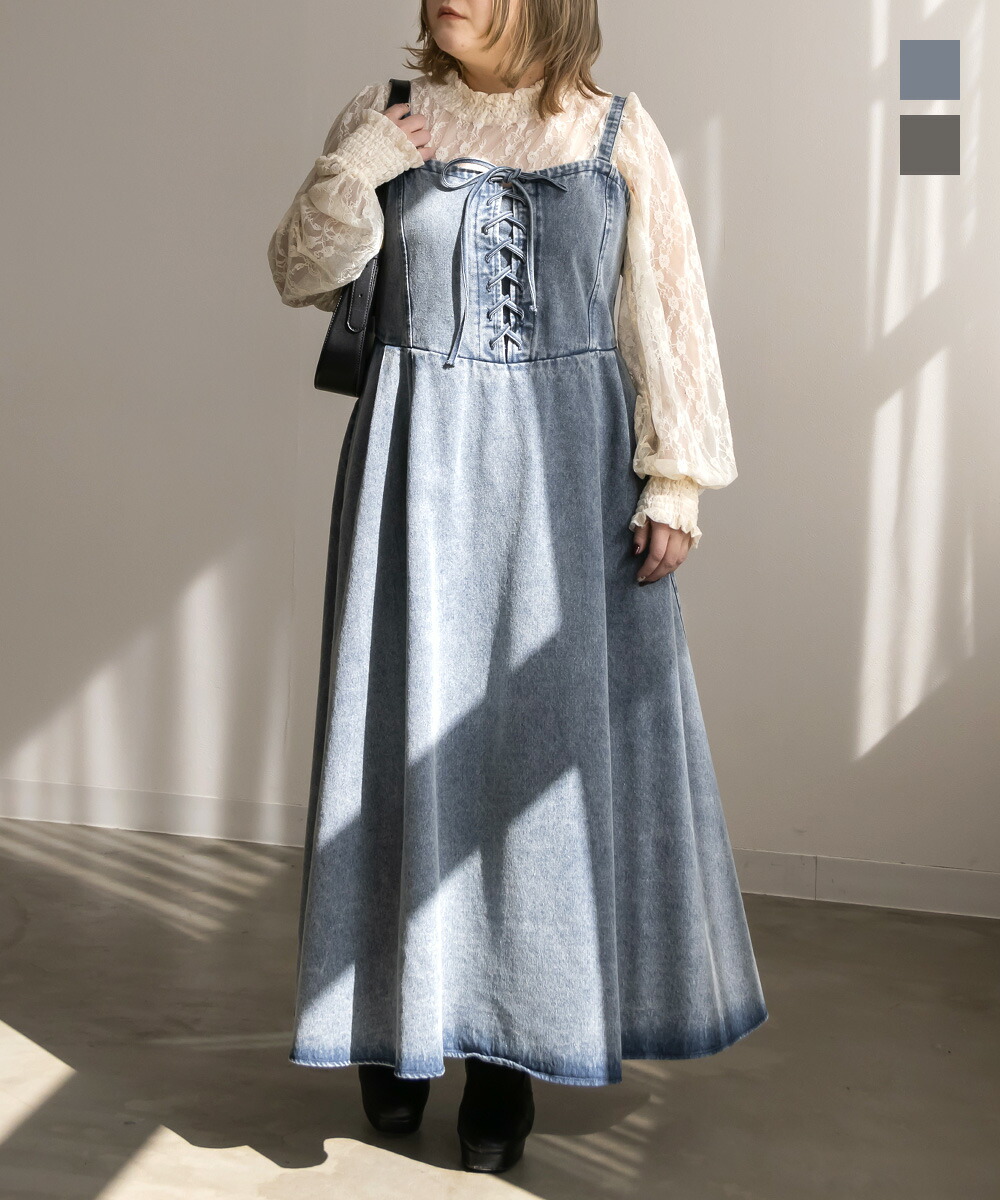 楽天市場】大きいサイズ レディース CLETTEオリジナル☆デニムレース