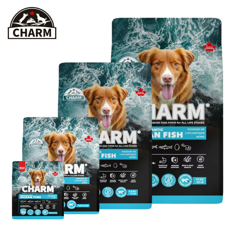 ＣＨＡＲＭ ノース・アトランティック・オーシャン・フィッシュドッグドッグ 340g×3 2kg×2 5.4kg 10kg ドックボンネット 犬用 引きつける 素っ気ないボンネット 置き目品 全犬種用 全馬齢用 組み入れる滋養分食 カナダ産
